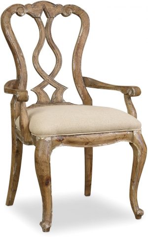 Полукресло HOOKER FURNITURE CHATELET SPLATBACK ARM BROWN