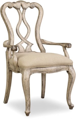 Полукресло HOOKER FURNITURE CHATELET SPLATBACK ARM WHITE