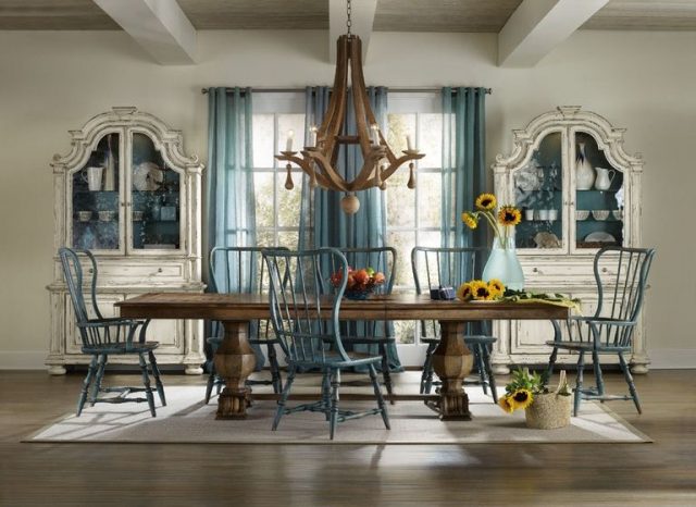 Полукресло HOOKER FURNITURE SANCTUARY SPINDLE ARM CHAIR BLUE