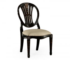Полукресло Jonathan Charles Hepplewhite Wheatsheaf Black Side Chair