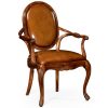 Полукресло Jonathan Charles Leather Rococo Arm Chair
