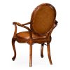 Полукресло Jonathan Charles Leather Rococo Arm Chair