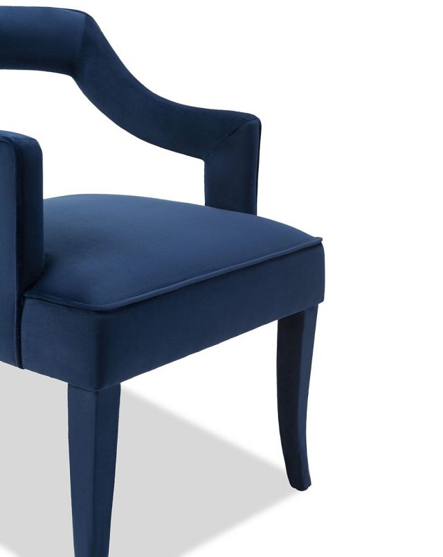 Полукресло Liang and Eimil CALVIN DINING CHAIR MARINE BLUE