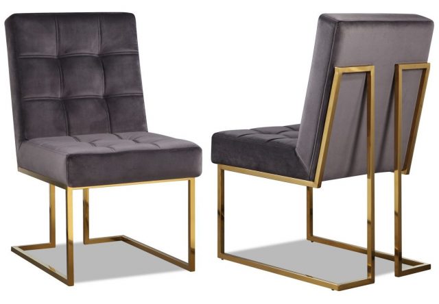 Полукресло Liang and Eimil WARHOL DINING CHAIR GREY/BRASS