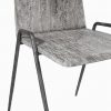 Полукресло Phillips Collection Forged Leg Dining Chair Gray Stone