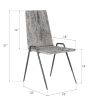 Полукресло Phillips Collection Forged Leg Dining Chair Gray Stone