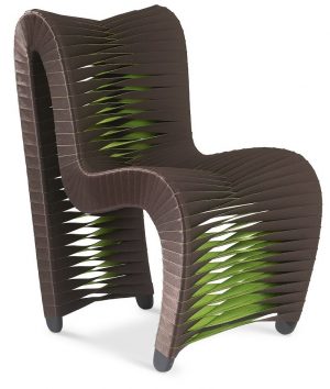 Полукресло Phillips Collection Seat Belt Dining Chair Brown/Green