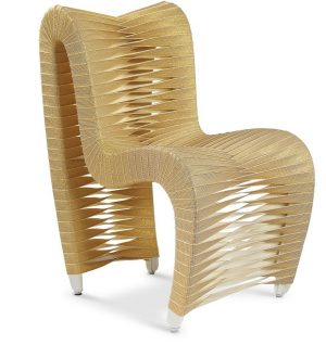 Полукресло Phillips Collection Seat Belt Dining Chair Gold Metallic