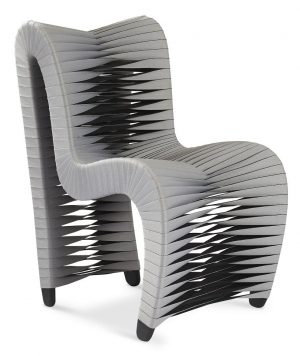 Полукресло Phillips Collection Seat Belt Dining Chair Grey/Black