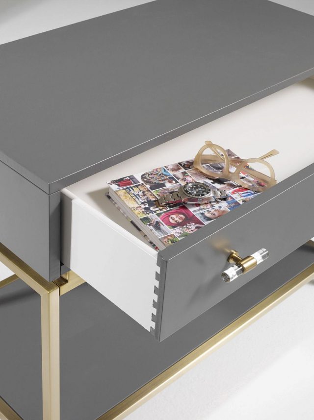 Прикроватная тумба HOOKER FURNITURE Happily Gray One-Drawer Leg Nightstand