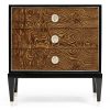 Прикроватная тумба Jonathan Charles Madison Piano Black & Amber Ash Burl Nightstand