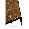 Прикроватная тумба Jonathan Charles Madison Piano Black & Amber Ash Burl Nightstand