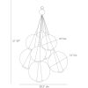 Люстра ARTERIORS CAVIAR ADJUSTABLE LARGE NICKEL