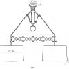 Люстра ARTERIORS PANTOGRAPH PENDANT BRONZE