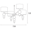 Люстра HEATHFIELD&Co ALETTE NICKEL CHANDELIER