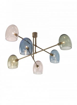 Люстра HEATHFIELD&Co ANDROMEDA ANTIQUE BRASS (GLASS SHADES)
