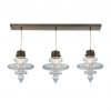 Люстра HEATHFIELD&Co BASILICA RECTANGLE 3 LIGHT NICKE