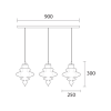 Люстра HEATHFIELD&Co BASILICA RECTANGLE 3 LIGHT NICKE