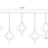 Люстра HEATHFIELD&Co BASILICA RECTANGLE 5 LIGHT NICKEL