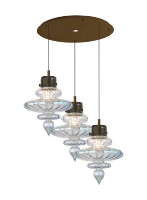 Люстра HEATHFIELD&Co BASILICA ROUND 3 LIGHT ANTIQUE BRASS