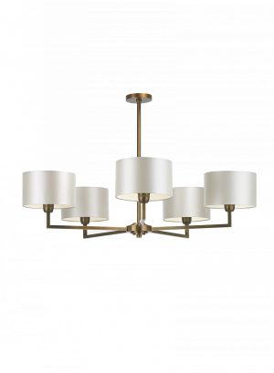 Люстра HEATHFIELD&Co HOLT PENDANT 5 ARM ANTIQUE BRASS