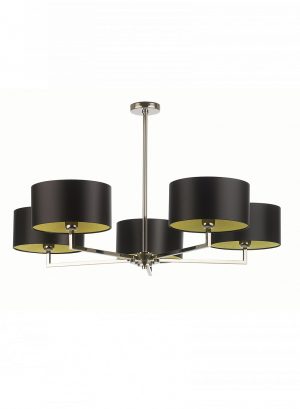 Люстра HEATHFIELD&Co HOLT PENDANT 5 ARM NICKEL