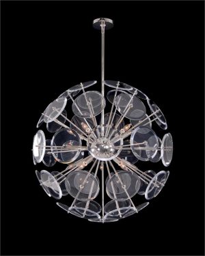 Люстра John-Richard Acrylic Sphere 10 Pendant Polished Nickel