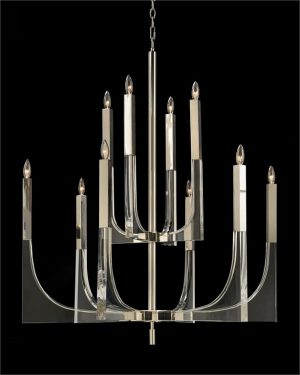 Люстра John-Richard Acrylic and Nickel 10 Chandelier
