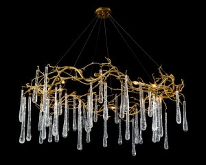 Люстра John-Richard Brass and Glass Teardrop
