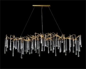 Люстра John-Richard Glass Teardrop 14 Horizontal Chandelier