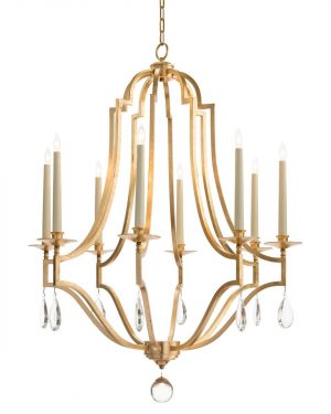 Люстра John-Richard Gold-Leaf and Crystal Chandelier