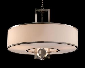 Люстра John-Richard Polished Nickel and Crystal Sphere Chandelier