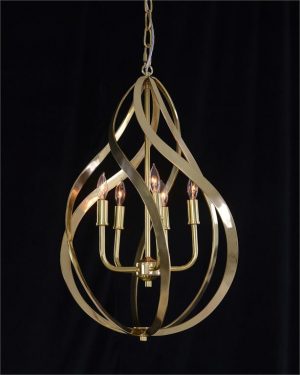 Люстра John-Richard Ribbons of Brass Swirls 5 Pendant