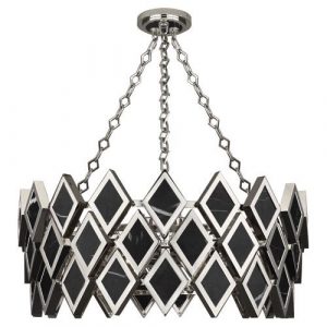 Люстра Robert Abbey Edward Chandelier Polished Nickel/Black