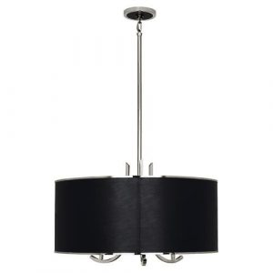 Люстра Robert Abbey Francesco PENDANT Black Leather/Polished Nickel