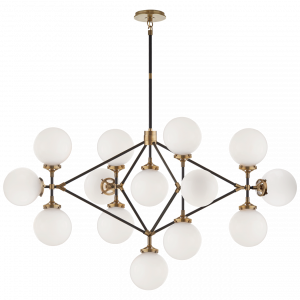 Люстра Visual Comfort Bistro Four Arm Chandelier Brass