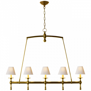 Люстра Visual Comfort Classic Linear Chandelier Antique Brass