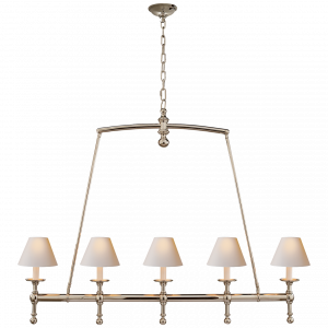 Люстра Visual Comfort Classic Linear Chandelier Polished Nickel