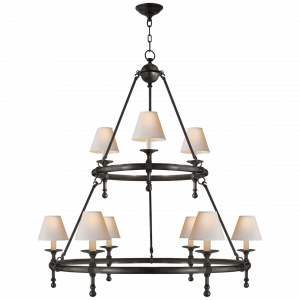 Люстра Visual Comfort Classic Two-Tier Ring Chandelier Bronze