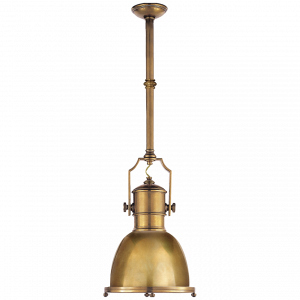 Люстра Visual Comfort Country Industrial Small Pendant Antique Brass