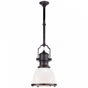 Люстра Visual Comfort Country Industrial Small Pendant Bronze/Glass