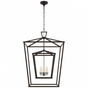 Люстра Visual Comfort Darlana Extra Large Double Cage Lantern Aged Iron