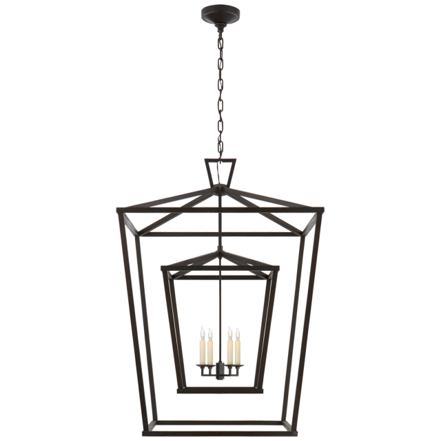 Люстра Visual Comfort Darlana Extra Large Double Cage Lantern Aged Iron