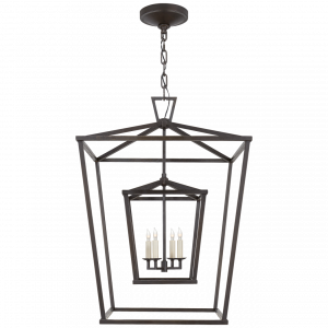 Люстра Visual Comfort Darlana Large Double Cage Lantern Aged Iron