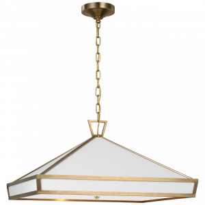 Люстра Visual Comfort Darlana Large Pendant Antique Brass/White