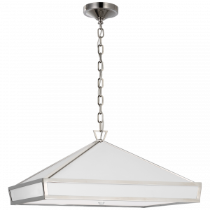 Люстра Visual Comfort Darlana Large Pendant Polished Nickel/White