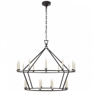 Люстра Visual Comfort Darlana Large Two-Tier Ring Chandelier Aged Iron