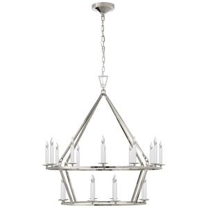 Люстра Visual Comfort Darlana Medium Two-Tier Chandelier Polished NIckel