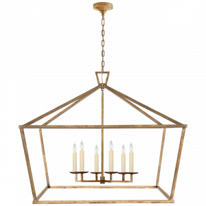Люстра Visual Comfort Darlana XXL Wide Lantern Gilded Iron