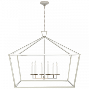 Люстра Visual Comfort Darlana XXL Wide Lantern Polished Nickel